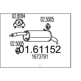 MTS 01.61152 Endschalldämpfer FORD