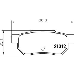 MINTEX MDB1360 Bromsbelägg ROVER 200 (RF) 1.1 60 hk Bensinmotor
