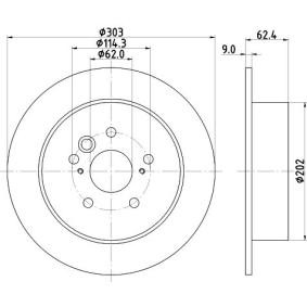 MINTEX MDC1513 Bremsscheiben TOYOTA RAV 4 II (CLA2_, XA2_, ZCA2_, ACA2_) 2.0 150 PS Otto