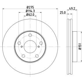 MINTEX MDC1590 Bremsscheiben TOYOTA RAV 4 II (CLA2_, XA2_, ZCA2_, ACA2_) 2.0 150 PS Otto