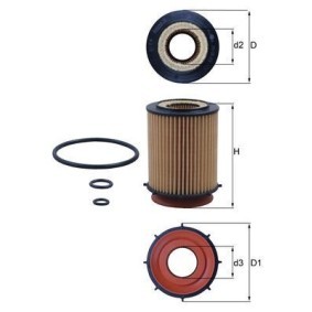 KNECHT OX 982D Filtro olio MERCEDES-BENZ Classe C Cabrio (A205) 1.6 156 CV Motore a ciclo otto