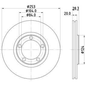 MINTEX MDC1319 Discos de freno HYUNDAI H100 Caja/Chasis 2.5 78 cv Gasoleo