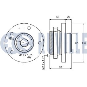 RUVILLE 55465 Umlenkrolle, Zahnriemen SEAT Leon Schrägheck (1P1) 2.0 136 PS Diesel