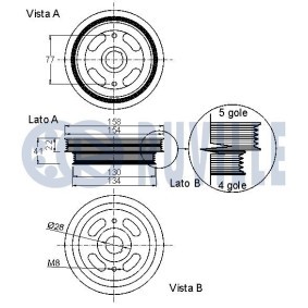 RUVILLE 515818 Riemenscheibe, Kurbelwelle ALFA ROMEO 159 Sportwagon (939) 2.4 200 PS Diesel
