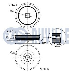 Comprar Polea de cigüeñal de RUVILLE 515502 a bajo precio de 88,96&nbsp;&euro;