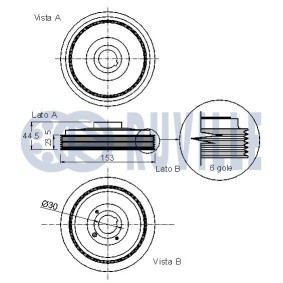 RUVILLE 4000 Cuscinetto ruota TOYOTA HILUX 6 Pick-up (N1) 3.4 169 CV Motore a ciclo otto