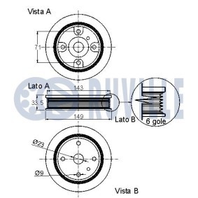 RUVILLE 4026 Cuscinetto ruota TOYOTA HILUX 6 Pick-up (N1) 3.4 169 CV Motore a ciclo otto