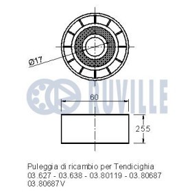 RUVILLE 5144 Hjullager MERCEDES-BENZ B-klass (W245) 2.0 109 hk Diesel