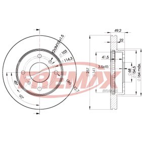 FREMAX BD-7101 Bromsskivor NISSAN PRIMERA Traveller (W10) 2.0 116 hk Bensinmotor