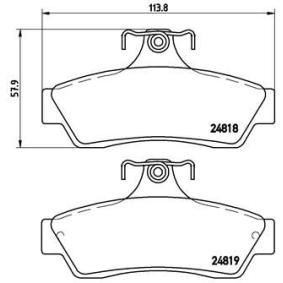 Kjøp Bremseklosser av BREMBO P 59 056 til den lave prisen 1393,63&nbsp;kr