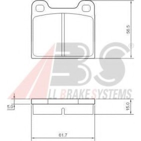 A.B.S. 36009 OE Bremsbeläge VOLVO 850 Kombi (855) 2.0 126 PS Otto