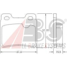 Compre Pastilhas de travão da A.B.S. 36694 OE a um preço baixo por 23,08&nbsp;&euro;