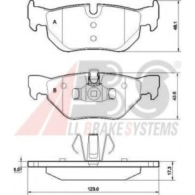 Compre Pastilhas de travão da A.B.S. 37437 OE a um preço baixo por 40,58&nbsp;&euro;