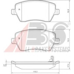 Compre Pastilhas de travão da A.B.S. 37478 OE a um preço baixo por 32,18&nbsp;&euro;