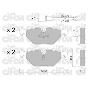 CIFAM 822-125-0K Bremsbeläge BMW 5 Touring (E34) 2.0 150 PS Otto