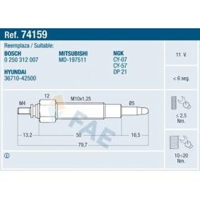 FAE 74159 Velas incandescentes MITSUBISHI GALLOPER