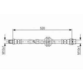 BOSCH 1 987 481 680 Latiguillos de freno MINI Paceman (R61) 1.6 116 cv Motor otto