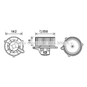 PRASCO KA8254 Ventola abitacolo KIA MAGENTIS