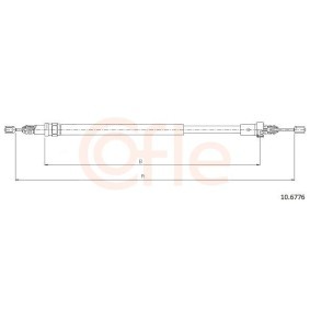 COFLE 10.6776 Handbremsseil RENAULT LAGUNA 1 (B56, 556) 1.6 107 PS Otto
