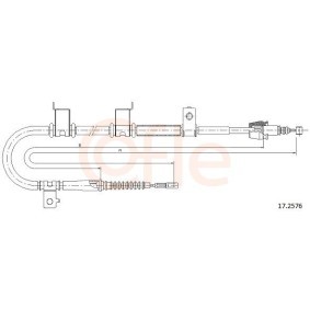 COFLE 17.2576 HYUNDAI i30 CW (GD) Käsijarruvaijeri