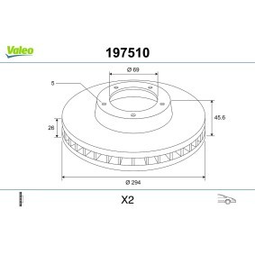 Osta Jarrulevy VALEO:llä 197510 edullisesti hintaan 105,09&nbsp;&euro;