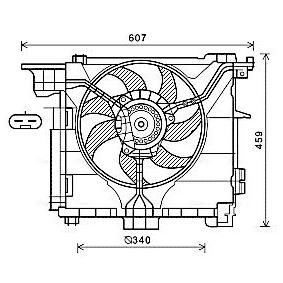 AVA COOLING SYSTEMS MC7507 Kjølevifte SMART FORTWO Cabrio (451) 0.8 45 hk Diesel
