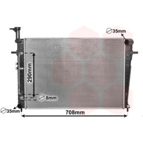 VAN WEZEL 83002251 Radiador HYUNDAI TUCSON (JM) 2.0 136 cv Motor otto