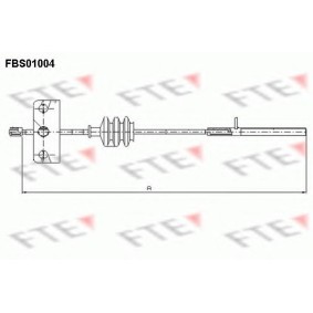FTE FBS01004 Handbremsseil ALFA ROMEO 156 (932) 2.5 190 PS Otto