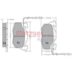 Bremsbeläge von METZGER 1170195