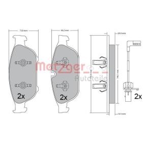 Acquista Kit pastiglie freni da METZGER 1170657 a buon mercato per soli 66,68&nbsp;&euro;