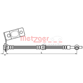 METZGER 4110675 Latiguillos de freno HYUNDAI SANTA FÉ I (SM) 2.4 136 cv Motor otto