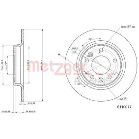 METZGER 6110077 Bromsskivor MAZDA FAMILIA 6 (BJ) 2.0 71 hk Diesel