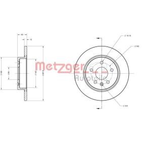 METZGER 6110130 Discos de travão OPEL Astra J GTC (P10) 1.7 110 cv Diesel
