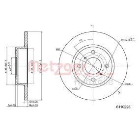 Køb Bremseskive af METZGER 6110226 til den lave pris 253,61&nbsp;kr.