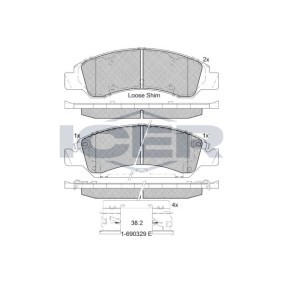 ICER 182137 Pastillas de freno GMC YUKON (GMT900) 6.2 409 cv Motor otto