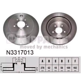 Osta Jarrulevy NIPPARTS:llä N3317013 edullisesti hintaan 76,10&nbsp;&euro;