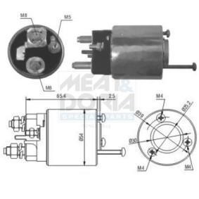 MEAT & DORIA 46018 Solenoid startmotor PEUGEOT 207 SW (WK_) 1.6 120 hk Bensinmotor
