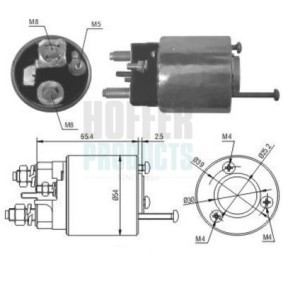 HOFFER 6646018 Solenoid startmotor PEUGEOT 207 SW (WK_) 1.6 120 hk Bensinmotor