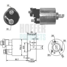 HOFFER 6646052 Solénoïde de démarreur HONDA