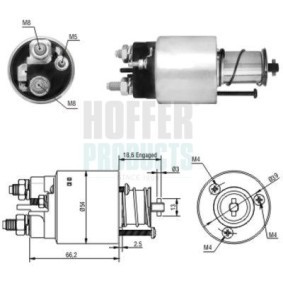HOFFER 6646139 Solenoid startmotor PEUGEOT 207 SW (WK_) 1.6 120 hk Bensinmotor