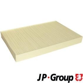JP GROUP 1128101500 Filtro abitacolo AUDI A4 Sedan (8EC, B7) 4.2 344 CV Motore a ciclo otto