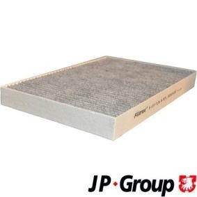 JP GROUP 1128102400 Filtro abitacolo AUDI A4 Sedan (8EC, B7) 4.2 344 CV Motore a ciclo otto