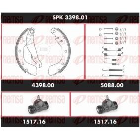 REMSA SPK 3398.01 Kit freno, freno a tamburo DAEWOO LANOS