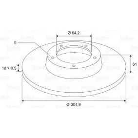 Osta Jarrulevy VALEO:llä 197518 edullisesti hintaan 152,40&nbsp;&euro;