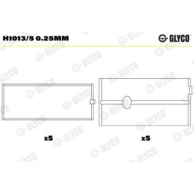 GLYCO H1013/5 0.25mm Chumaceira da cambota NISSAN INTERSTAR Camião de plataforma/chassis