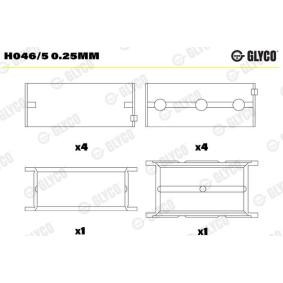 GLYCO H046/5 0.25mm Kurbelwellenlager VOLVO V90 II Kombi (235, 236)