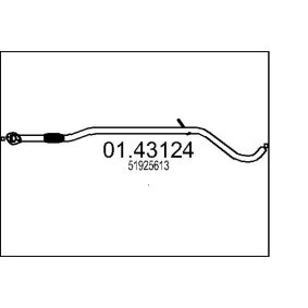 MTS 01.43124 Auspuffrohre FIAT Panda Schrägheck (312_, 319_)