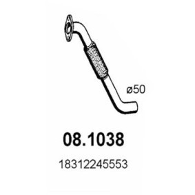 ASSO 08.1038 Tubo di scarico BMW 3 Compact (E36)