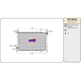 AHE 101.004/A Kühler ALFA ROMEO 146 (930) 1.8 140 PS Otto