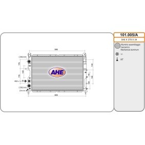 AHE 101.005/A Kühler ALFA ROMEO 146 (930) 1.8 140 PS Otto